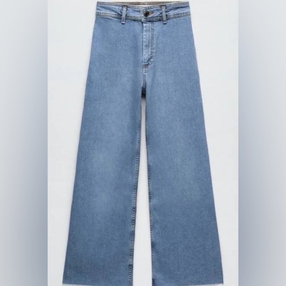 Zara Marine Straight wide leg jeans